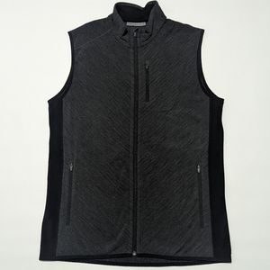 Men's Icebreaker L Heather Gray/Black Descender Merino Wool Vest